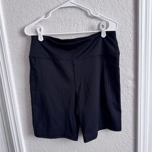 American Eagle Outfitters Black Bike Shorts with Side Pockets